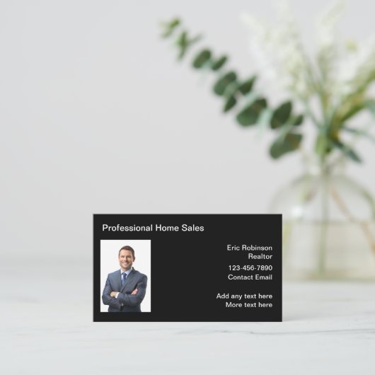フォト不動産仲介業者名刺デザインテンプレート 名刺 (スタンド正面)