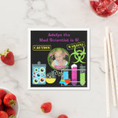 フォト不機嫌サイエンティスト誕生日紙ナプキンス スタンダードカクテルナプキン (インサイチュ)