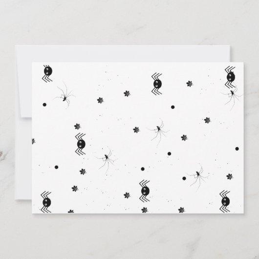 フォト不気味ワンハロウィーンの最初の誕生日パーティー 招待状 (裏面)