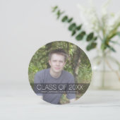 フォト付き卒業パーティーでバックカラーを変更 招待状 (スタンド正面)