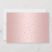 フォト付き卒業パーティー – バラ金ゴールドブラック 招待状 (裏面)