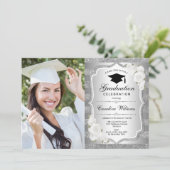 フォト付き卒業パーティー – Silver 招待状 (スタンド正面)