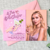 フォト付き A Tini Bit Closer マルティーニ ブライダル シャワー 招待状