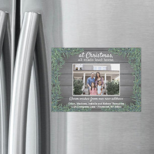 フォト任意の文字休日の移動発表マグネット