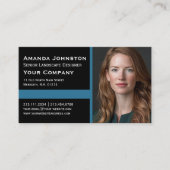 フォト企業のポートレートカスタムの色 名刺 (正面)