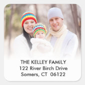 フォト住所 シール、カスタム写真 スクエアシール (正面)