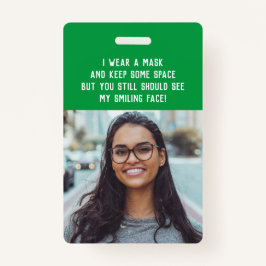 フォト先生ナースの緑の名前 バッジ