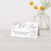 フォト共有折り畳みテーブルカードウィステリア プレイスカード (裏面)