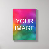 フォト写真の画像のロゴを縦にアップロード キャンバスプリント (正面)