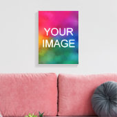 フォト写真の画像のロゴを縦にアップロード キャンバスプリント (インサイチュ (リビング))