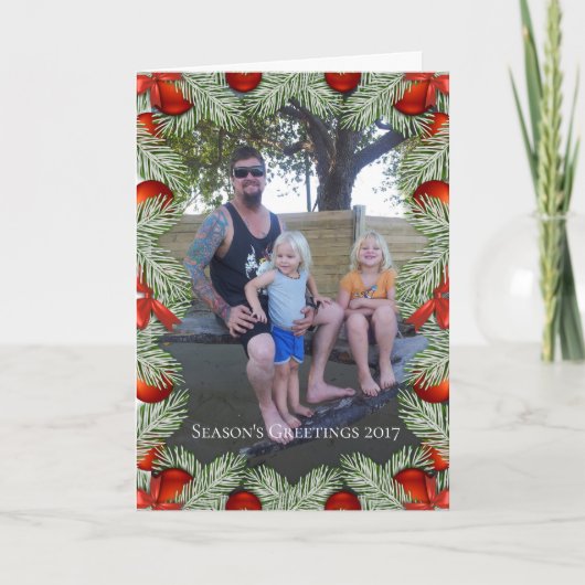フォト写真カスタムフレームクリスマスカードの追加 シーズンカード (正面)