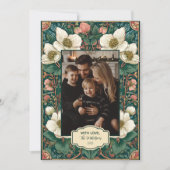 フォト冬エレガントのフローラクリスマス シーズンカード (正面)