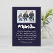 フォト出生バイブル聖句クリスチャン・クリスマス シーズンカード (スタンド正面)