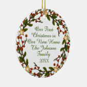 フォト初めてのクリスマスのNew Home Ceramicオーナメント セラミックオーナメント (右)