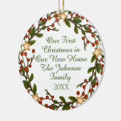 フォト初めてのクリスマスのNew Home Ceramicオーナメント セラミックオーナメント (左)