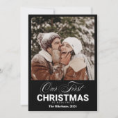 フォト初めてのクリスマスをNewlywedsとして シーズンカード (正面)