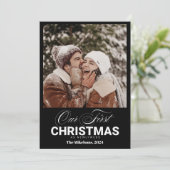 フォト初めてのクリスマスをNewlywedsとして シーズンカード (スタンド正面)