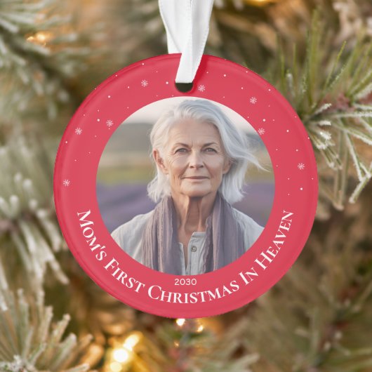フォト初めてのクリスマスイン天国 パーソナライズされた オーナメント (ツリー)