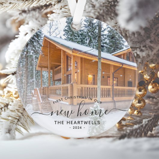 フォト初めてのクリスマスニューホームグレースクリプト2024 オーナメント