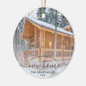 フォト初めてのクリスマスニューホームグレースクリプト2024 セラミックオーナメント (左)