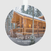 フォト初めてのクリスマスニューホームホワイトスクリプト2024 オーナメント (裏面)