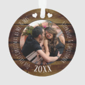 フォト初めてのクリスマスミスター&ミセス両面 オーナメント (裏面)