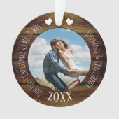 フォト初めてのクリスマスミスター&ミセス両面 オーナメント (正面)