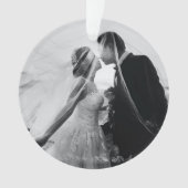 フォト初めてのクリスマス夫妻クリスマス オーナメント (正面)