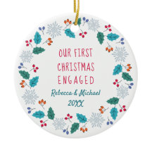 フォト初めてのクリスマス婚約したズWinter Woodland