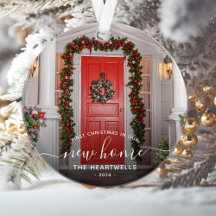 フォト初めてのクリスマス新しいホームホワイトスクリプト