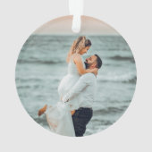 フォト初めてのクリスマス | Mr. Mrs.トラックオーナメント オーナメント (裏面)