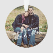 フォト初めてのクリスマスMr.ミセス・オーナメント オーナメント (正面)