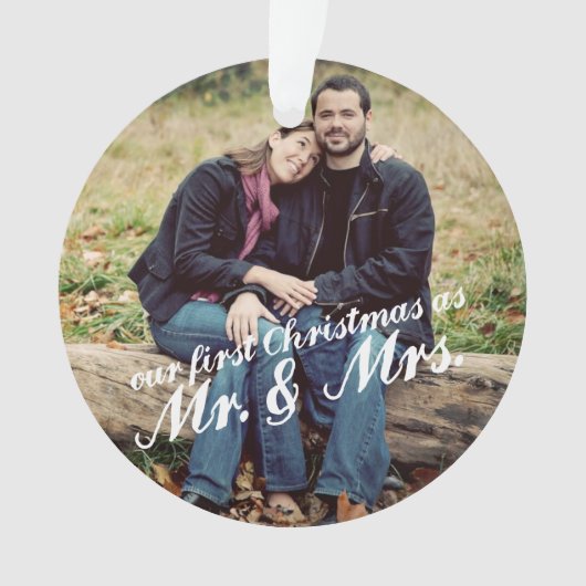 フォト初めてのクリスマスMr.ミセス・オーナメント オーナメント (正面)