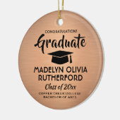 フォト卒業おめでとうブラシ銅及びブラック セラミックオーナメント (左)