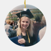 フォト卒業おめでとう赤と白 セラミックオーナメント (裏面)