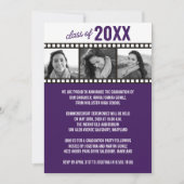 フォト卒業のお知らせ[紫] 招待状 (正面)