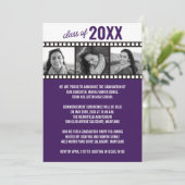 フォト卒業のお知らせ[紫] 招待状 (スタンド正面)