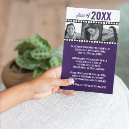 フォト卒業のお知らせ[紫] 招待状