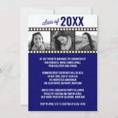 フォト卒業のお知らせ[青] 招待状 (正面)