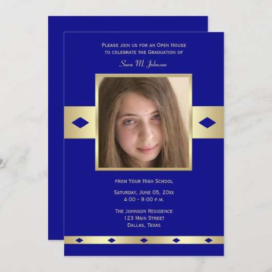 フォト卒業オープンハウス招待状 招待状 (正面/裏面)