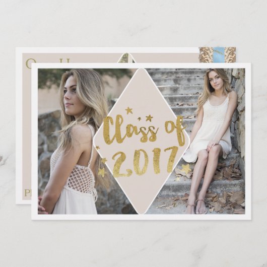 フォト卒業オープンハウス招待状 招待状 (正面/裏面)