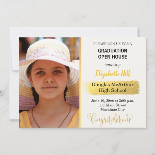 フォト卒業オープンハウス招待状 招待状 (正面)