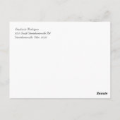 フォト卒業サンキューカードブラック/レッドダマスク ポストカード (裏面)