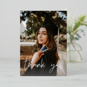 フォト卒業ハットシャルボードVありがとう 箔招待状 (立ち正面)