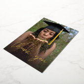 フォト卒業ハット垂直WフォイルありがとうDK 箔招待状 (回転した状態)