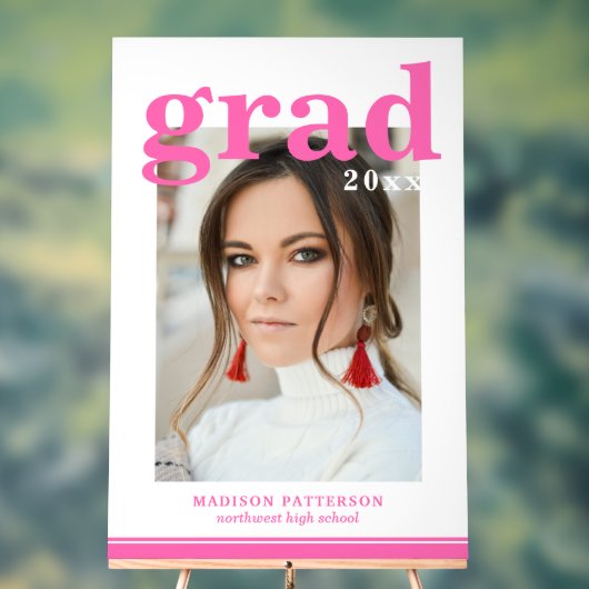 フォト卒業パーティスクエレガントリモダンプト アクリルサイン (ニュートラル)