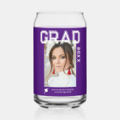 フォト卒業パーティスクエレガントリモダンプト ガラス缶 (裏面)