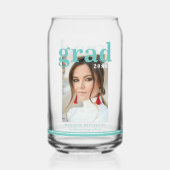 フォト卒業パーティスクエレガントリモダンプト ガラス缶 (正面)