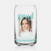 フォト卒業パーティスクエレガントリモダンプト ガラス缶 (裏面)