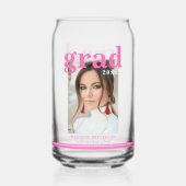 フォト卒業パーティスクエレガントリモダンプト ガラス缶 (正面)